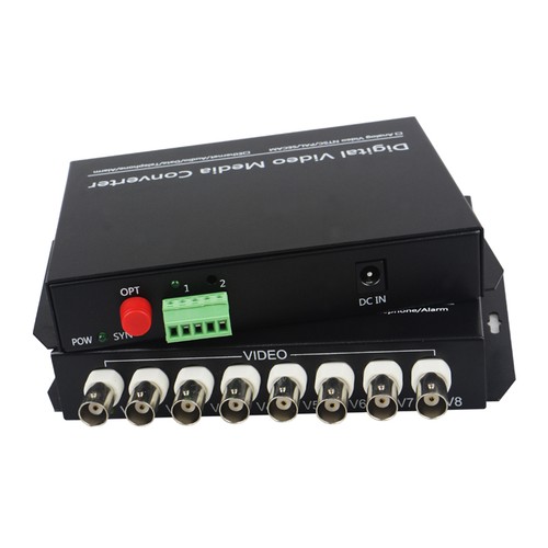 8CH Video Data Fiber Optical Converter Transmitter Receiver Servelliance system - Afbeelding 1 van 7