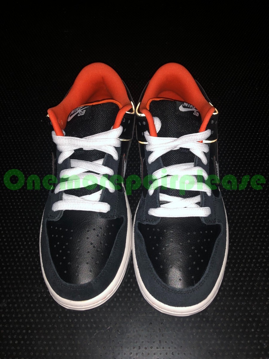 Nike Dunk Low Pro SB Black White-Orange Blaze 304292-010 Nike Dunk Low Pro SB Black White-Orange Blaze 304292-010