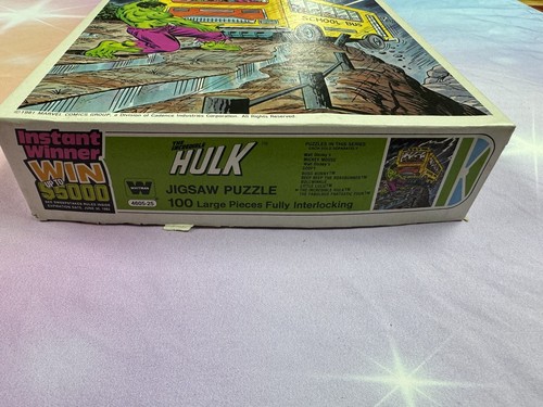 Vintage 1981 Marvel Comics Incredible Hulk 100 Piece Jigsaw Puzzle Whitman #4605 - Picture 4 of 10