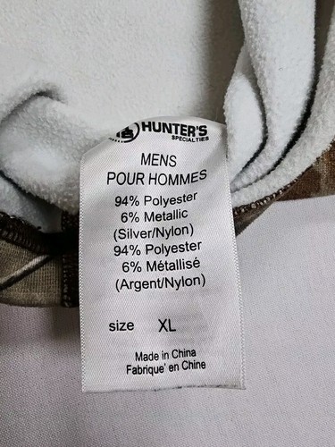 Hunters Specialties Mens 1/4 Zip Realtree Camo Scent-A-Way TEK 4 Pullover XL - Picture 5 of 14