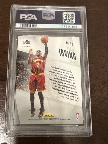 2013-14 panini prizm kyrie irving #10 brillantezza premio argento PSA grado 9 - Foto 3 di 3