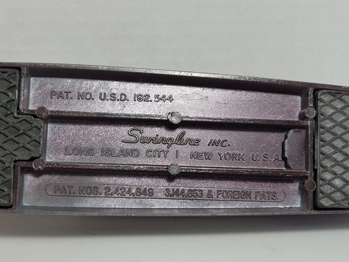 Vintage Swingline DELUXE Executive Desk Stapler D333 MCM Chrome Woodgrain 8.5” - Picture 14 of 14