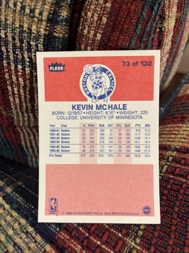 1986 Fleer Kevin Michale #73 - Foto 2 di 2