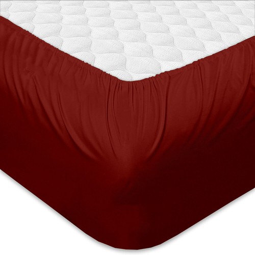 100% Cotton 1000 TC 1 PC Fitted Sheet Extra Deep Wall AU Double - Picture 96 of 154