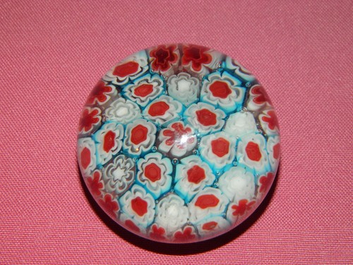 MURANO MILLEFIORI Floral Cane Paperweight Very Good Condition - Picture 5 of 6