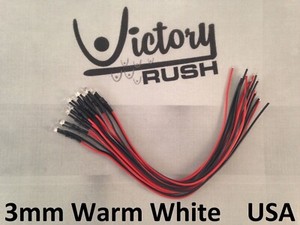 10pcs-3mm-Warm-White-Round-Clear-Pre-Wired-LEDs-Light-12v-USA