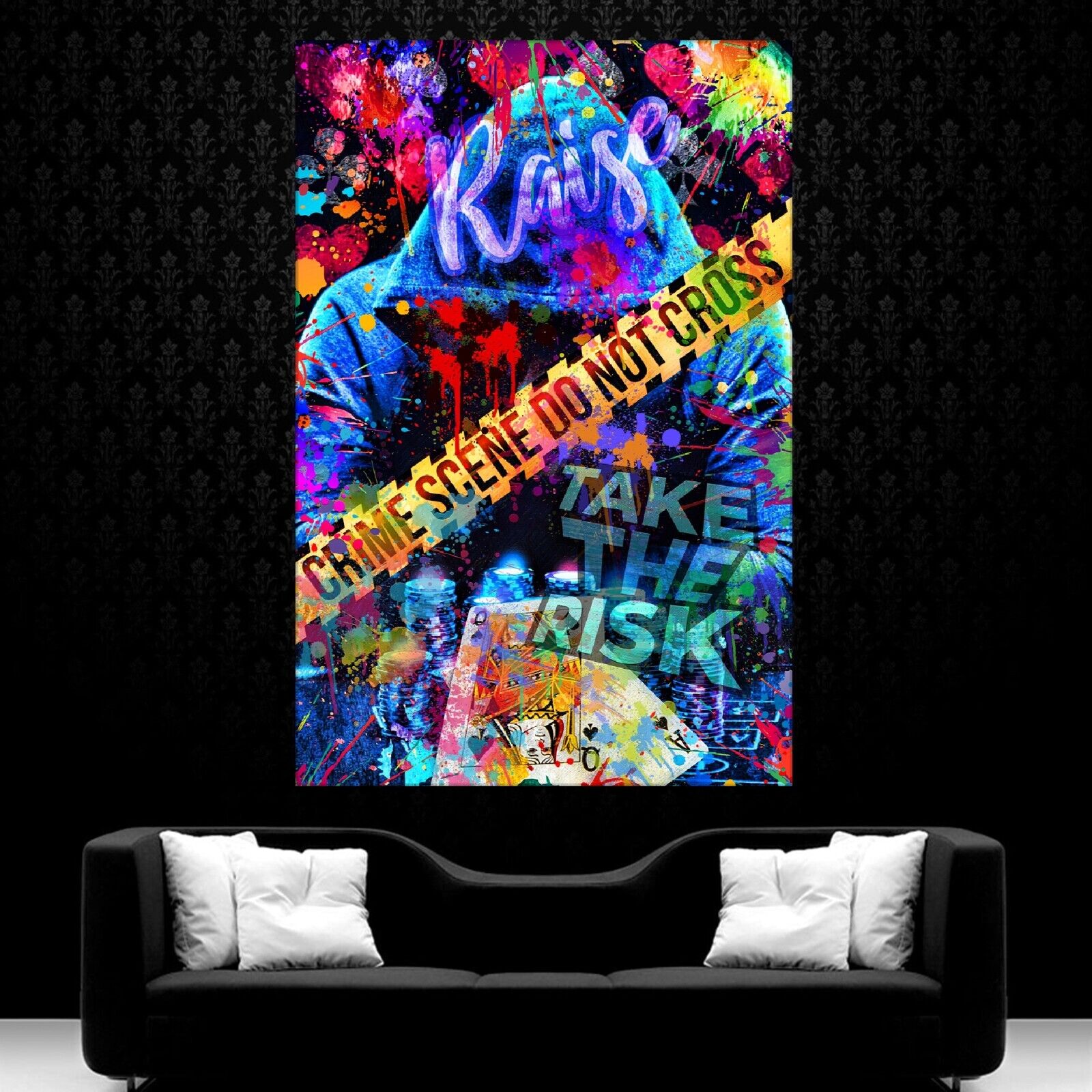 LEINWAND BILD ER XXL POP ART ANONYMOUS POKER CASINO PIK AS LAS VEGAS WAND POSTER