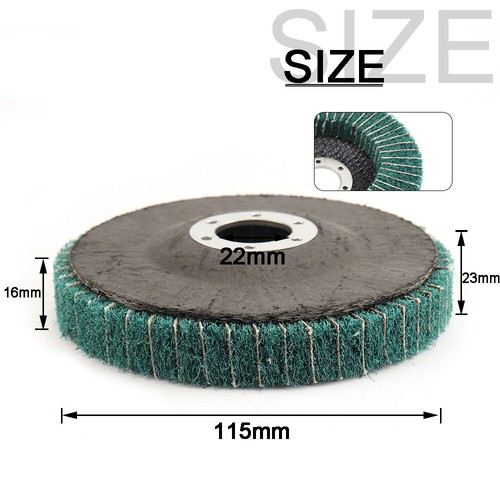 4Pcs Set Nylon Fiber Flap Wheel Disc 4-1/2'' Abrasive Polishing Tool Buffing Pad - Picture 3 of 6