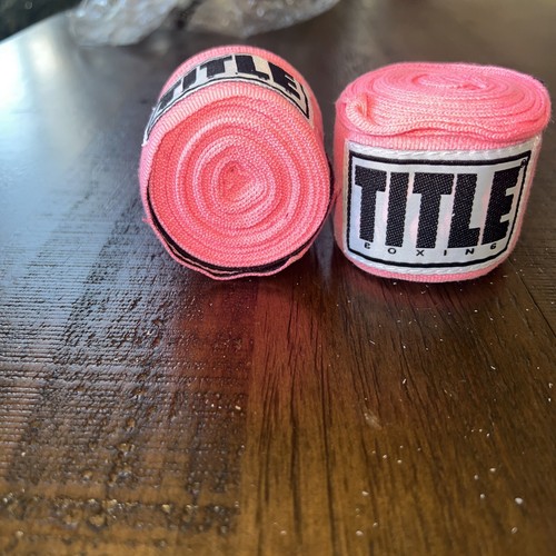 Title Boxing 180" Semi Elastic Mexican Handwraps Neon Pink New - Picture 5 of 9