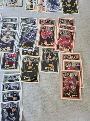 1995-96 Topps Hockey LOT OF 458! Marquee Men Gretzky Bure Hasek Lemieux Messier - Picture 7 of 9