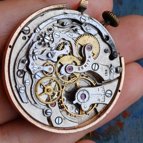 VINTAGE ZENITH MOVEMENT CHRONOGRAPH CAL 156 COMPLETE NOT WORKING #5697 - Picture 4 of 17