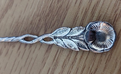 Silver Plate Rose Pattern Mini Sweet Fork & Coffee Spoon Serving Set *READ - Picture 11 of 12