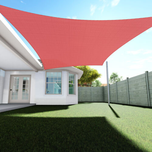 Permeable Shade Sail Patio Awning Outdoor Garden Pool Sun Canopy Shelter Cover - Picture 73 of 92
