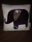 Decirative White Pillow With An Elephant 