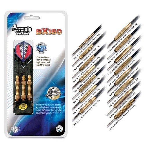 Formula BX180 DARTS SET - Premium Brass - 16g to 30g - Steel Tips - Picture 1 of 8