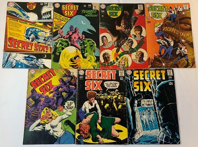 1968 DC Comics SECRET SIX #1 2 3 4 5 6 7 ~ FULL SET