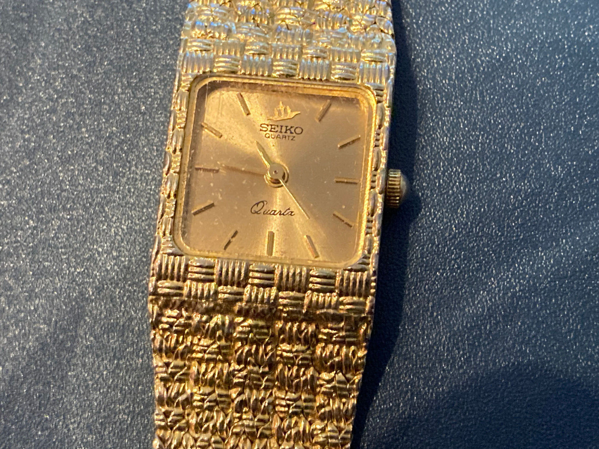 2412❣️ SEIKO セイコー ゴールド ステンレス　ゴールド　スクエア 2412 Seiko Gold Stainless Steel Square | eBay
