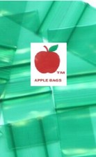 GREEN 10,000 APPLE BRAND BAGGIES 2020  RESEALABLE 10000 plastic 2" x2" bag 2x2