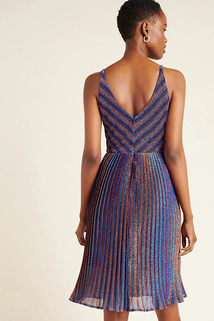 NWT NEW ANTHROPOLOGIE FARRAH METALLIC MIDI DRESS size XS | eBay