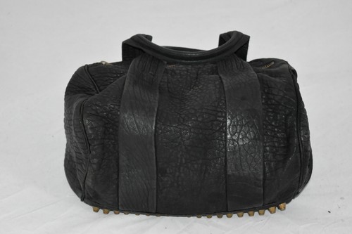 Alexander Wang Rocco Rockie Black Leather Studded Stud Holdall Satchel Handbag - Picture 7 of 12