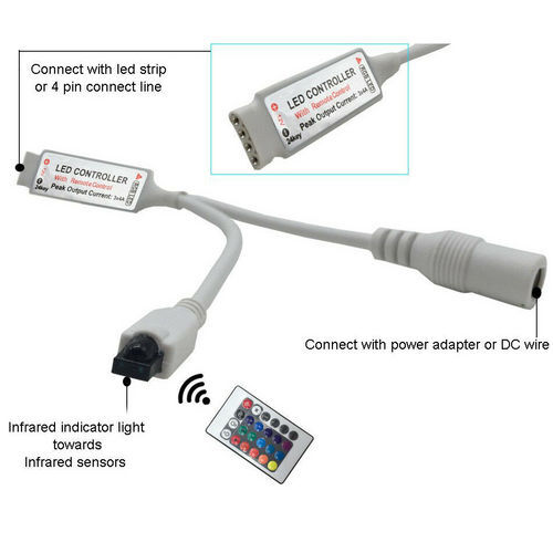 RV LED Camper Awning Boat Light Set w/IR Remote RGB Color 16.4Ft 2835 Waterproof - Picture 8 of 12