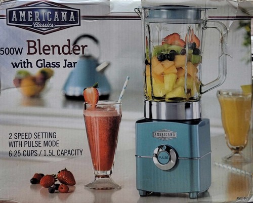 Americana Classics Sea Foam Retro Look 500W Blender w/6.25 Cup Glass Jar **NEW** - Picture 3 of 4