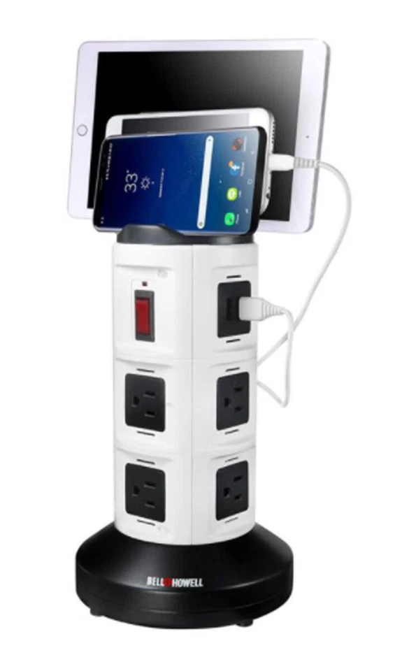 Bell & Howell Deluxe Spin Power Pro CHARGING STATION w/8 AC & 6 USB Outlets - Image 3 of 4