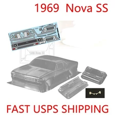 1/10 RC Drift Racing 1969 Nova SS Clear Transparent Body Shell 200mm