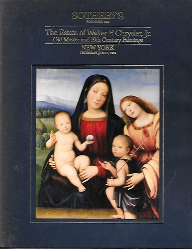 Sotheby's Walter P. Chrysler / Alter Meister & Gemälde 19. Jh. Auktionskatalog 1989