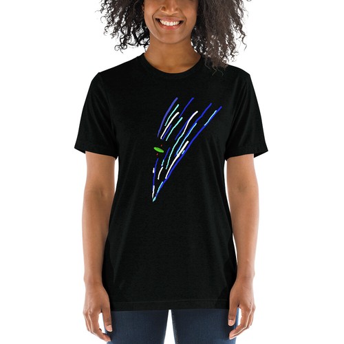 Junkshow Wasserfall! Unisex Triblend Kurzarm T-Shirt mit Tear Away Label - Bild 4 von 20
