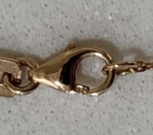 Elegant Signed "K" Karats 18k Rose Gold Six Diamond Y Shaped Necklace- 18" - Picture 7 of 10