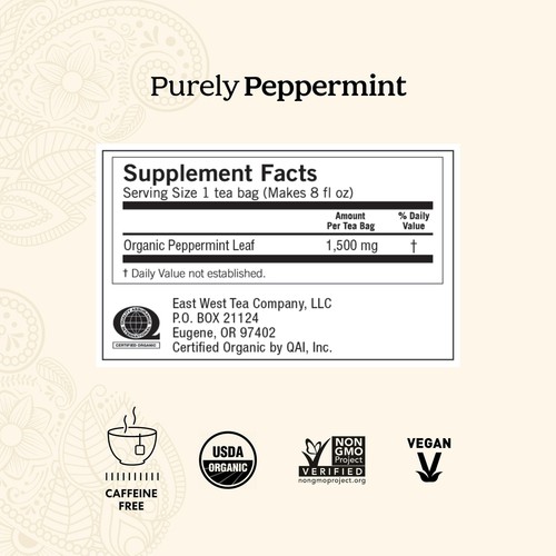 Yogi Organic Peppermint Tea Bags 64 Count Vegan Digestive Support Tea - Picture 3 of 9
