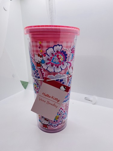 Vera Bradley Disney HELLO KITTY -Double Wall Tumbler w/Straw - New In Box ๐ฅ๐ฅ - Picture 5 of 7