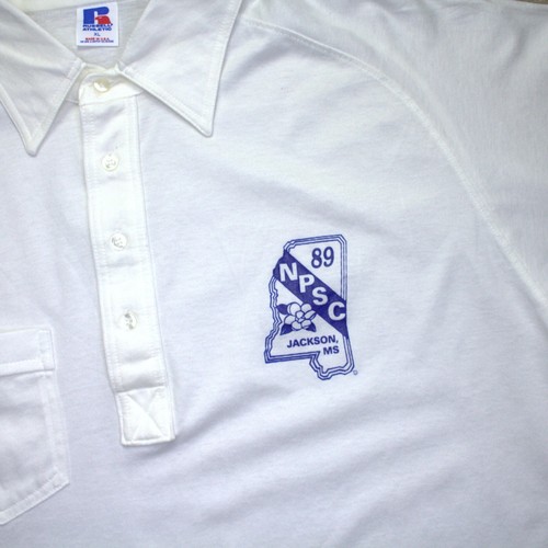 Vintage 80s National Police Shooting Championship Polo Shirt Russell Athletic XL - Bild 4 von 5