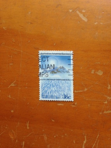1986 AUSTRALIA AAT 25TH ANNIVERSARY TREATY 36 CENTS SHEET STAMP USED - Picture 5 of 8