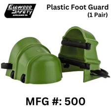 Ellwood Safety Plastic Foot Guards w/ rubber straps - 1 pair - (Universal Size)