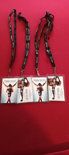 Michael Jackson Tour THIS IS IT Schlüsselband & laminierte Filmkarte Pass 2009! Selten! - Bild 3 von 3