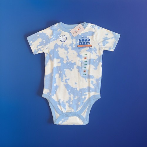 Garanimals 18 Months Blue Camo Dinosaur One Piece Easy Snaps Cute New With Tags - Picture 2 of 5