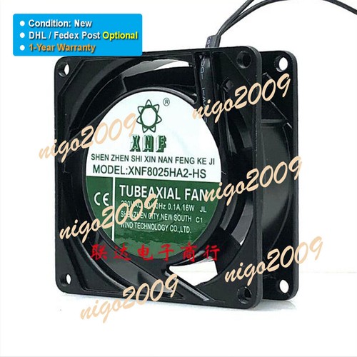 New XNF XNF8025HA2-HS XNF8025HA2-HB 230VAC 50/60HZ 0.1A 16W 9cm #F4