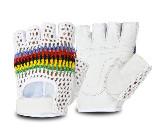 CYCLING GLOVES HALF FINGER BIKE PADDED BICYCLE FINGERLESS CROCHET LEATHER MESH CYCLING GLOVES HALF FINGER BIKE PADDED BICYCLE FINGERLESS CROCHET LEATHER MESH