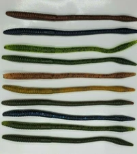 Nimrod's Tackle 6 INCH FINESSE WORMS 15 Per Pack Made in USA