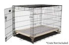 Kuranda Indoor/Outdoor Dog Crate Bed - Almond Frame - Open Weave - Snow