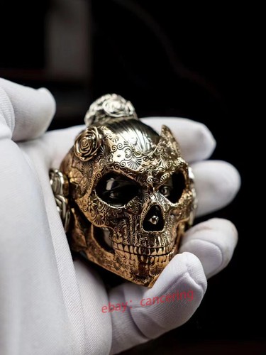 Iron Fist Craft EDC Mechanical Mask "Rose" Stress Relief 8cm Metal Toy Model - Picture 2 of 7