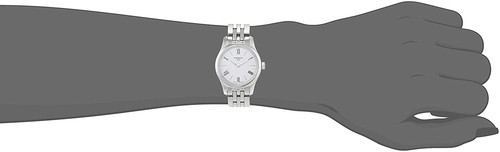 Reloj suizo para mujer Tissot T063.009.11.018.00 esfera blanca tono plateado tradicional - Imagen 4 de 7