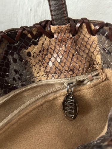 MALI PARMI 90's Vintage Mixed Animal Leather Pony Hair Phyton Skin Shoulders BAG - Picture 13 of 13