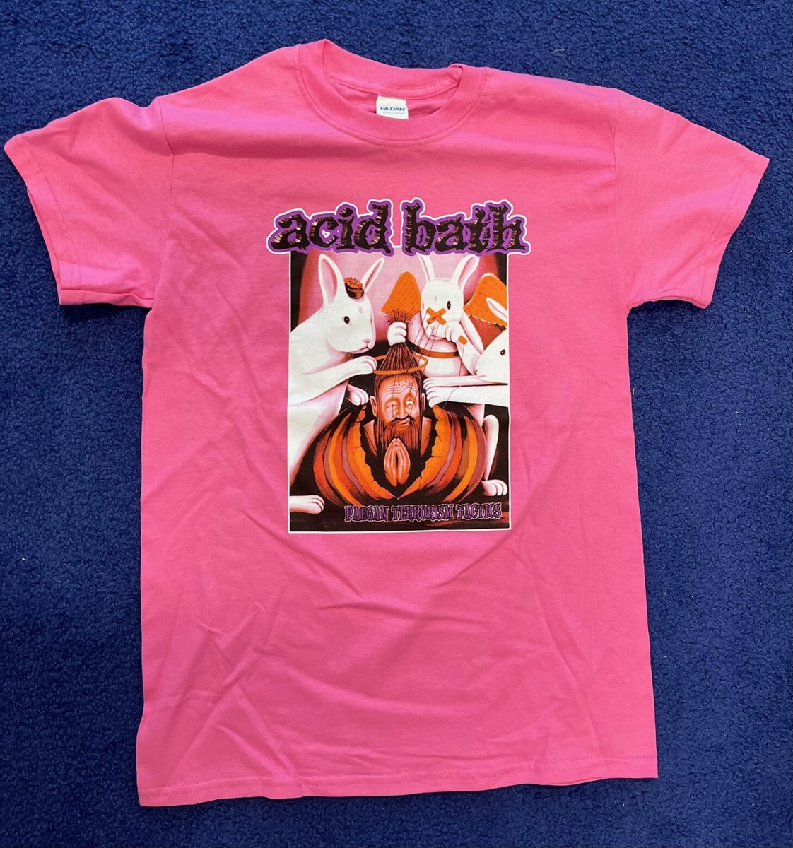 トップス 00s acid bath t-shirt ACID BATH - Paegan Terrorism Tactics - Azalea T-Shirt - Pink