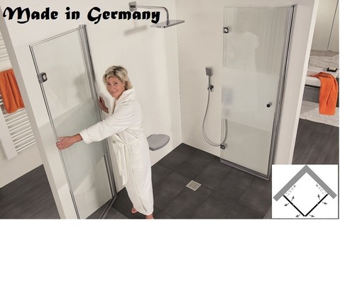 HSK Corner Shower Enclosure Screen Cubicle Cabin Swing Hinged Pivot Folding Door - Afbeelding 1 van 12