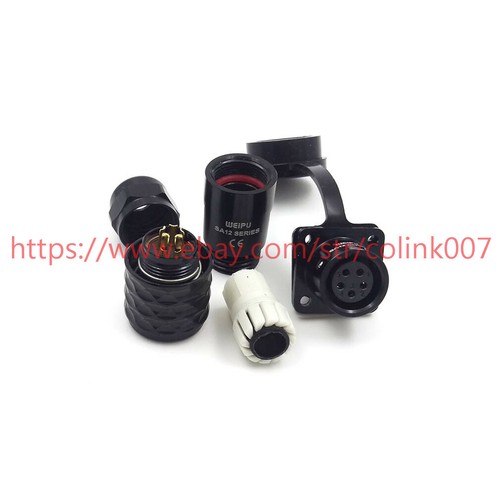 SA12 5 pins waterproof connector,IP67 5 wire solder power cable connector - Picture 7 of 8