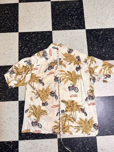 Vintage Harley Davidson Tori Richard Men’s Button Up Hawaiian Shirt Sz L 🇺🇸 - Picture 6 of 7
