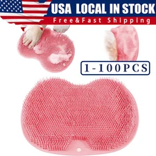 Shower Foot Back Scrubber Massage Pad Body Bath Soft Brush Mat Cleaning Bath